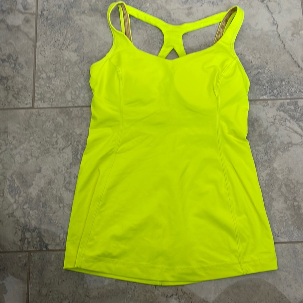 Used-like new Neon Lululemon tank top size 6